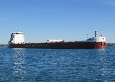 Love the stunning red &amp; white of CSL Welland against the blinding blue of the water.  Her destination was Windsor.