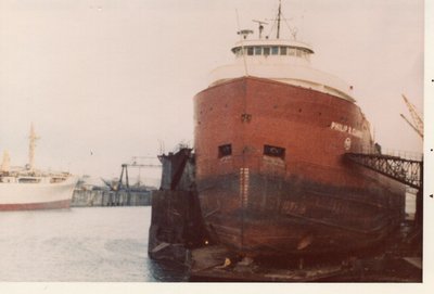 Canadian Vickers shipyard, Montreal after we ran aground near Clayton, NY