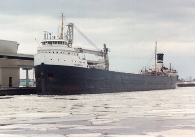 Unloading at St. Lawrence Cement, Duluth.<br />12/23/88.