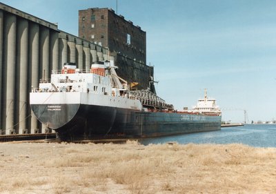 At General Mills &quot;A&quot;, Duluth to unload oats.<br />4/15/89.