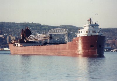 Inbound for D.M. &amp; I.R. ore docks, Duluth. 5/21/89.