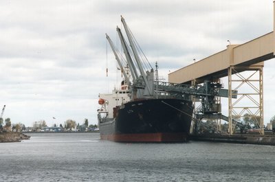Lita loading at Cargill B-1, Duluth. 10/22/99.