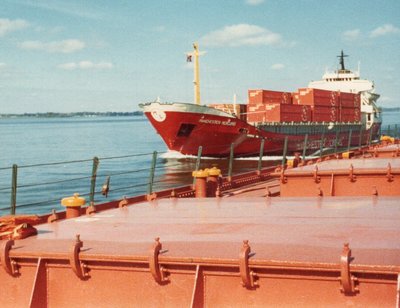 We were downbound on the St. Lawrence River. Probably a day after we ran aground on the Clarke in 1972.