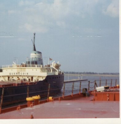 1971. Just departing the, I believe, Eisenhower Lock. Too close to get the whole boat, so I got a shot of the stack.
