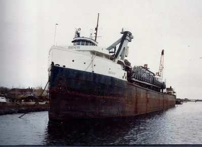 Barge Buckeye laidup up in Marinette WI 1992