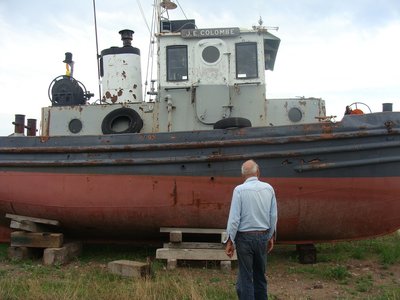 The old shipper looking at his old Tug Colombe 2017 as it sets rusting away.