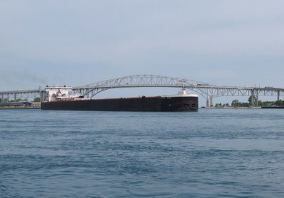 Entering the St. Clair River.