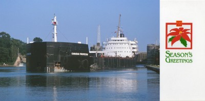 Downbound in the Welland Ship Canal, leaving lock #2 on June 25, 2003.