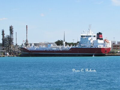 Tanker Algonorth at the lower Sarnia fuel dock. She slipped out during the early morning hours with a destination of Nanticoke.