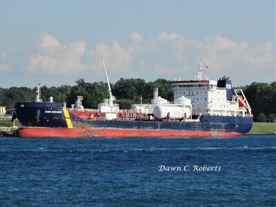 Tanker Damia Desgagnes at the lower Sarnia Fuel Dock.