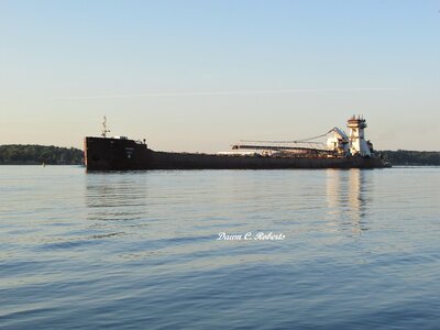 Dorothy Ann &amp; Pathfinder (Holland, MI) reflected in the calm river early Saturday morning.