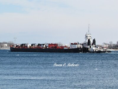 Tug/tanker barge Michigan (Cheboygan) entering Canada's Chemical Valley.