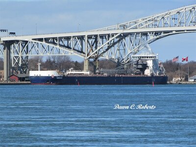 Algoma Sault enters the St. Clair River with a welcome salute!