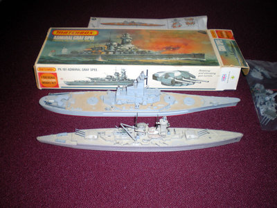 Graf Spee Model in foreground