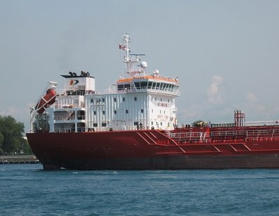 Pilot house passing as she gets up speed and heads for Quebec City