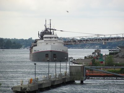 Michipicoten unloading at the Marysville Bluewater Aggregates dock.
