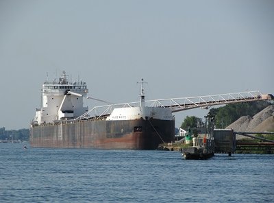 H. Lee White unloading at Bluewater Aggregates (Marysville).