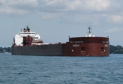 Impressive at 1,013', footer Paul R. Tregurtha attracts attention on land and in the water on the way to the St. Clair Power Plant.