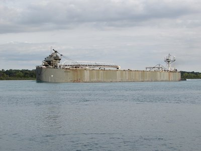 Tug Defiance and barge Ashtabula, on their way to Muskegon, ended the parade.