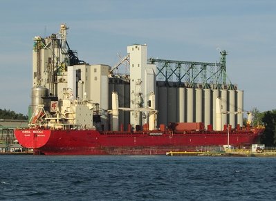 Saltie Federal Mackinac (Marshall Islands) at the Sarnia Government Grain Elevator.