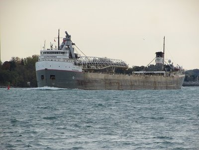 Cuyahoga, with a strong tail wind and choppy seas, up-bound to an undisclosed destination.