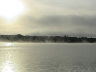 Wisps of sea smoke danced on the river for a couple of hours this morning.