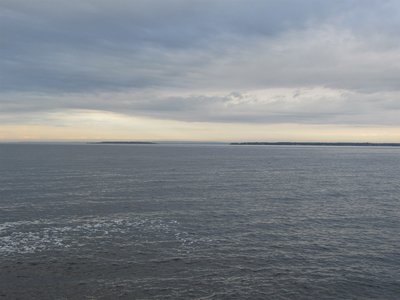 After a night of rain with thunder and lightening, skies showed promise of clearing.