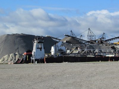 At the dock and ready to load.