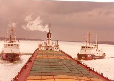 Stuck in ice St. Clair River 1984