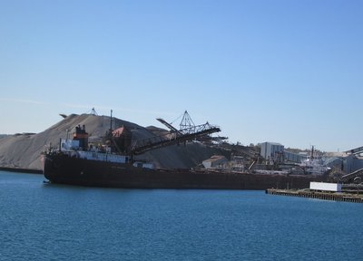 LAT in the process of loading at the south dock.