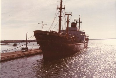 The Ocean Sovereign hit the West Pier at the Soo on Nov 15, 1976 and was taking on water and had a obvious port list.