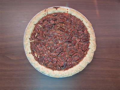 Second course, pecan pie, was a winner