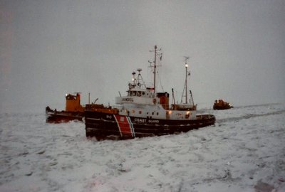All 3 tugs got stuck trying to break out Munson