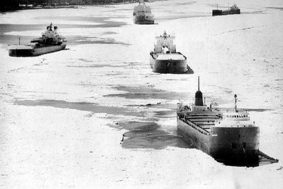 Convoy of ship St. Clare River 1984<br /><br />                               Unknown Photo