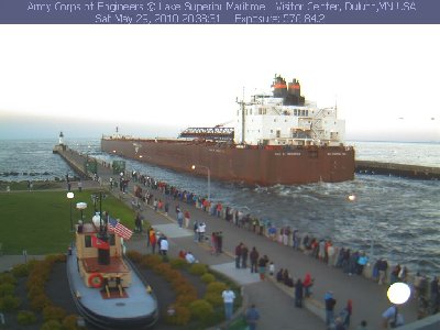 Paul Tregurtha leaves Duluth Saturday evening May 29th 2010