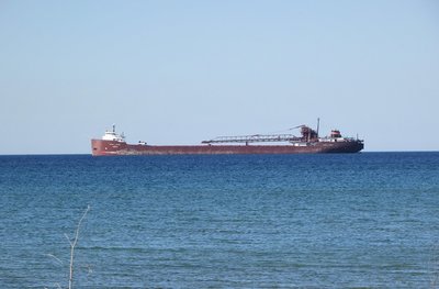 Herbert C. Jackson approaching the Stoneport anchorage.