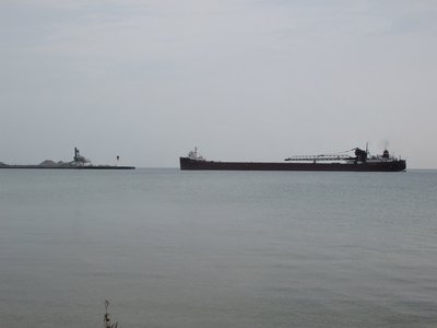 Lee A. inching her way to the Stoneport dock.