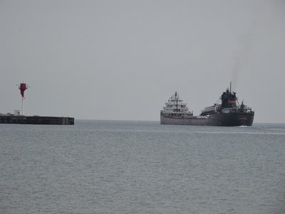 Kaye E Barker, loaded with limestone moves into Lake Huron