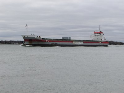 Saltie Beatrix pushing a nice bow wake on her way to Chicago.