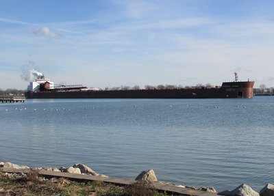 Mesabi Miner passes the Marysville boat launch and Coronna's Chemical Valley.