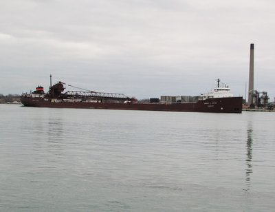Herbert C. Jackson (AK/Rouge) came off Lake Huron just after the skies lightened this morning.