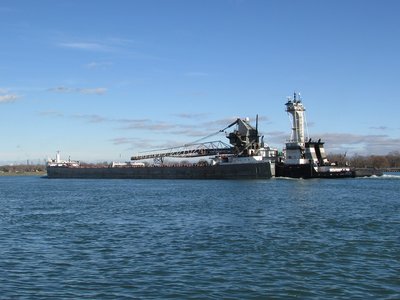Victory (Sault Ste. Marie) skims over the stunning blue waters of the St. Clair River.