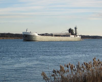 Olive Moore (Alpena) with Stag Island in the background.