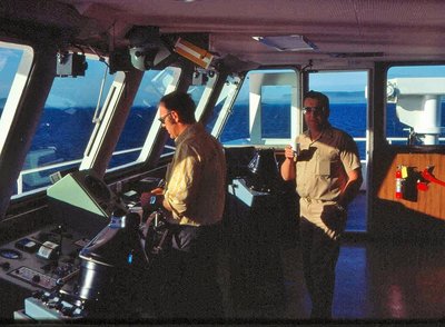 rod & george fergeson (2).jpg (207.25 KiB) Viewed 6027 times Inside the wheelhouse, On the wheel was Rod and mate George Ferguson.