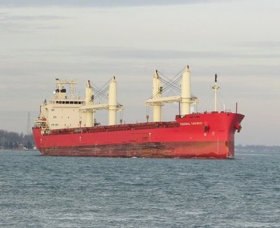 Followed Federal Caribou (Montreal) on <br />AIS as she was up-bound on Lake Michigan last night and throughout the day.  I can't explain it but she's a very impressive saltie.