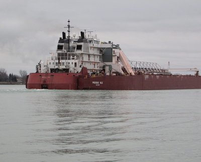 A view of the receding tug.