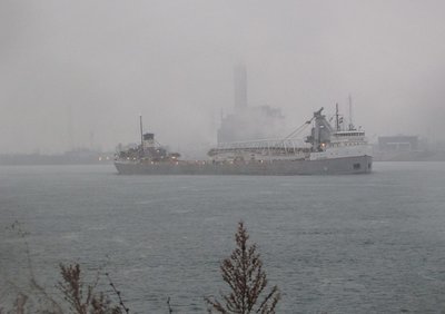 The rain was really coming down as Cuyahoga (Nanticoke) passed through Chemical Valley.