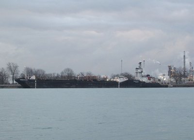 Everlast and barge Norman McLeod at the Corunna Fuel Dock.