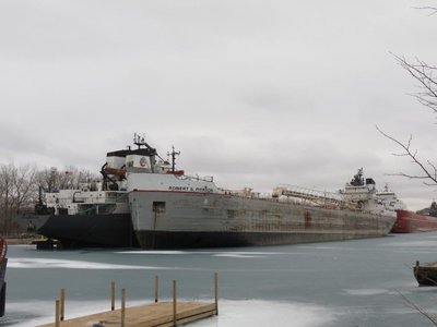 Manitowoc and Robert S. Pierson at North Slip. CSL Tadoussac in the background.