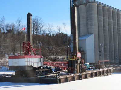 Dean Construction work barge.